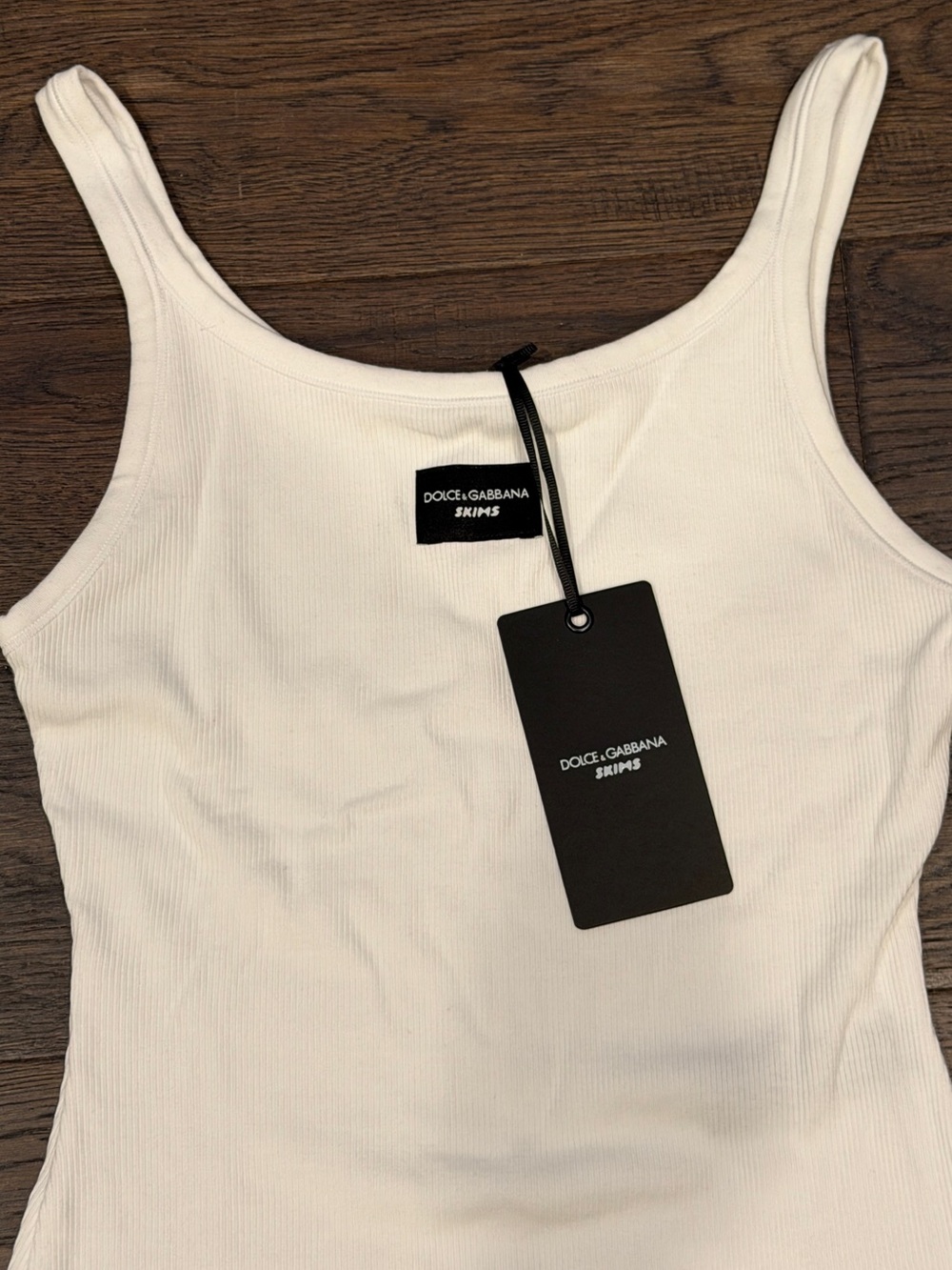 SKIMS × Dolce & Gabbana Cotton Rib Scoop Tank